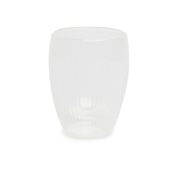 George & Mason - Fluted Double Wall Glass Mug - 350ml