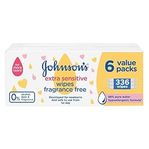 Johnson's Baby Extra Sensitive Wipes, 98% Pure Water