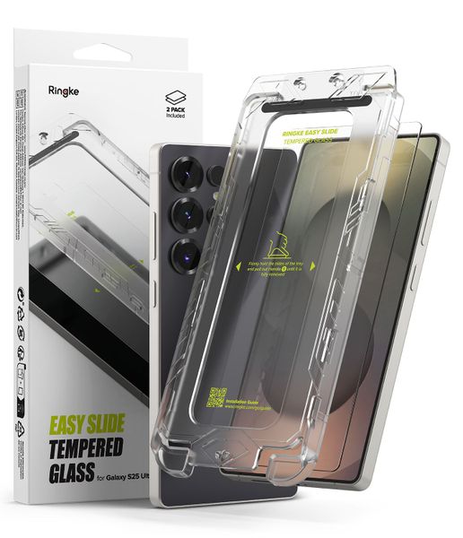 Easy Slide Tempered Glass (2 Pack) Screen Protector for Galaxy S25 Ultra