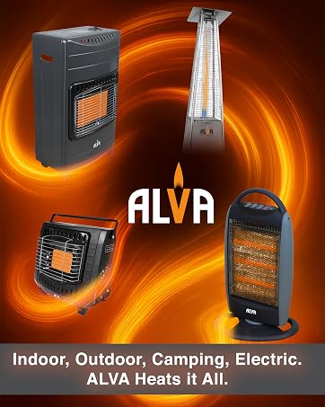 ALVA Electric Convection Heater - Black | 2000W | Thermostat Controlled | 12 Month Warranty