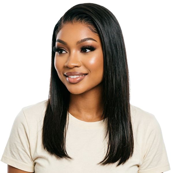 14In Full Frontal Double Drawn Straight Weave Bob Wig Brazilian Hair-Geebuy