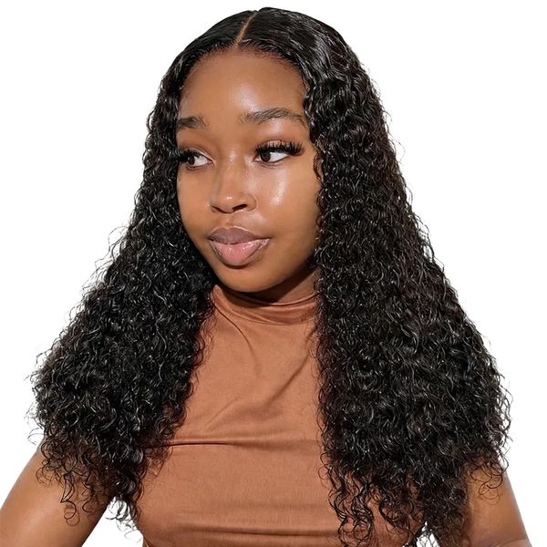16Inch Malaysian Hair Deep Curly Wig 13x4 Full Frontal Curly Bob Wig Geebuy
