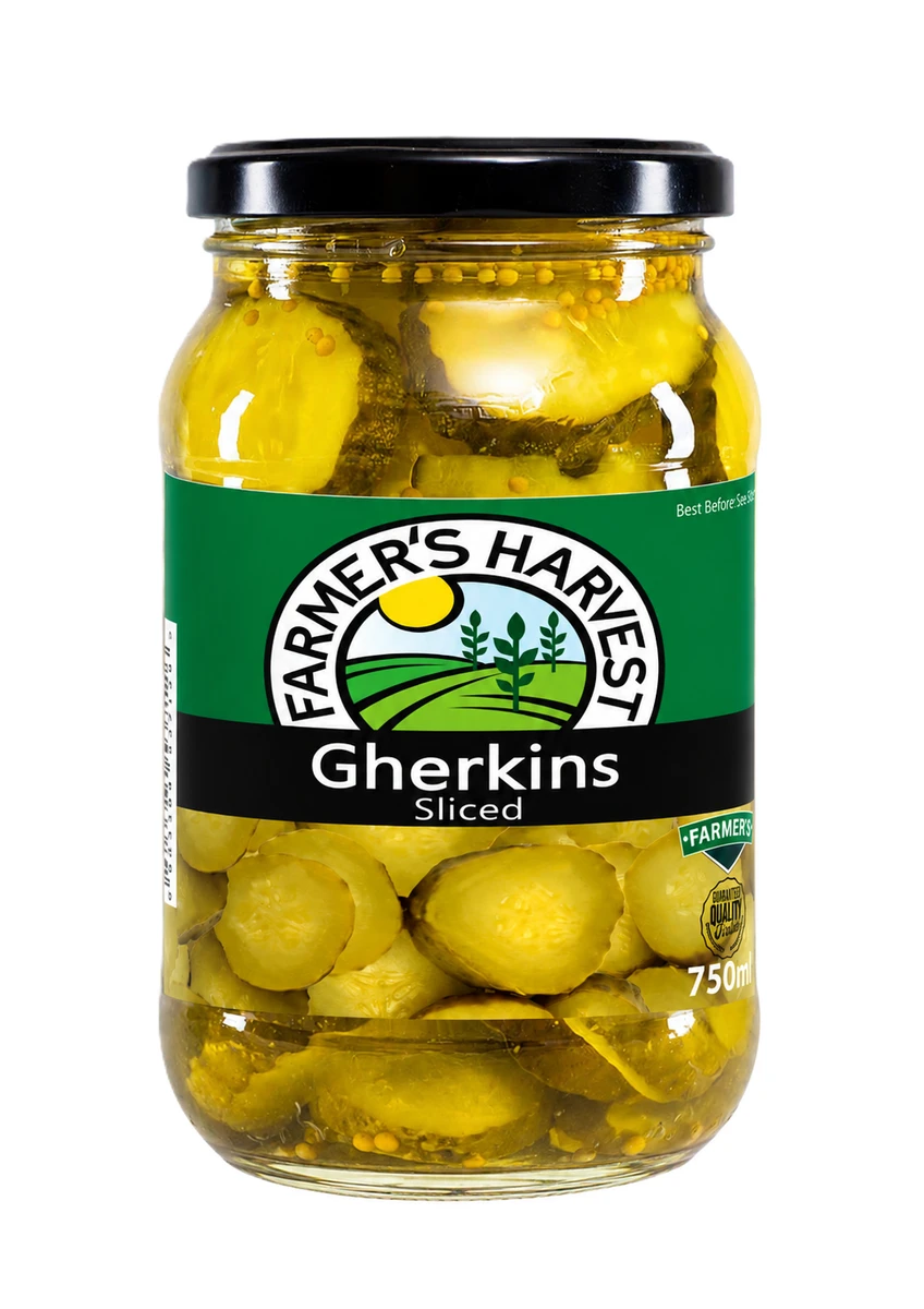 FARMERS HARVEST Gherkins Sliced 750ml