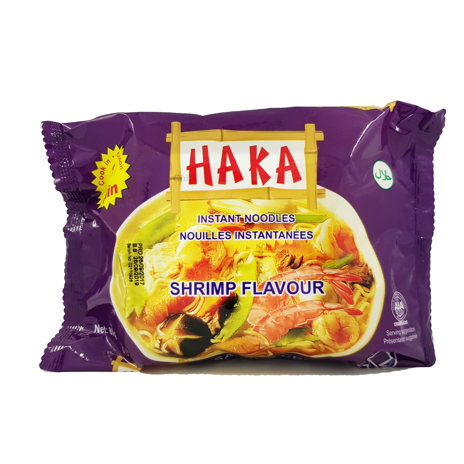 Haka Instant Noodles Shrimp Flavour 80g Eac