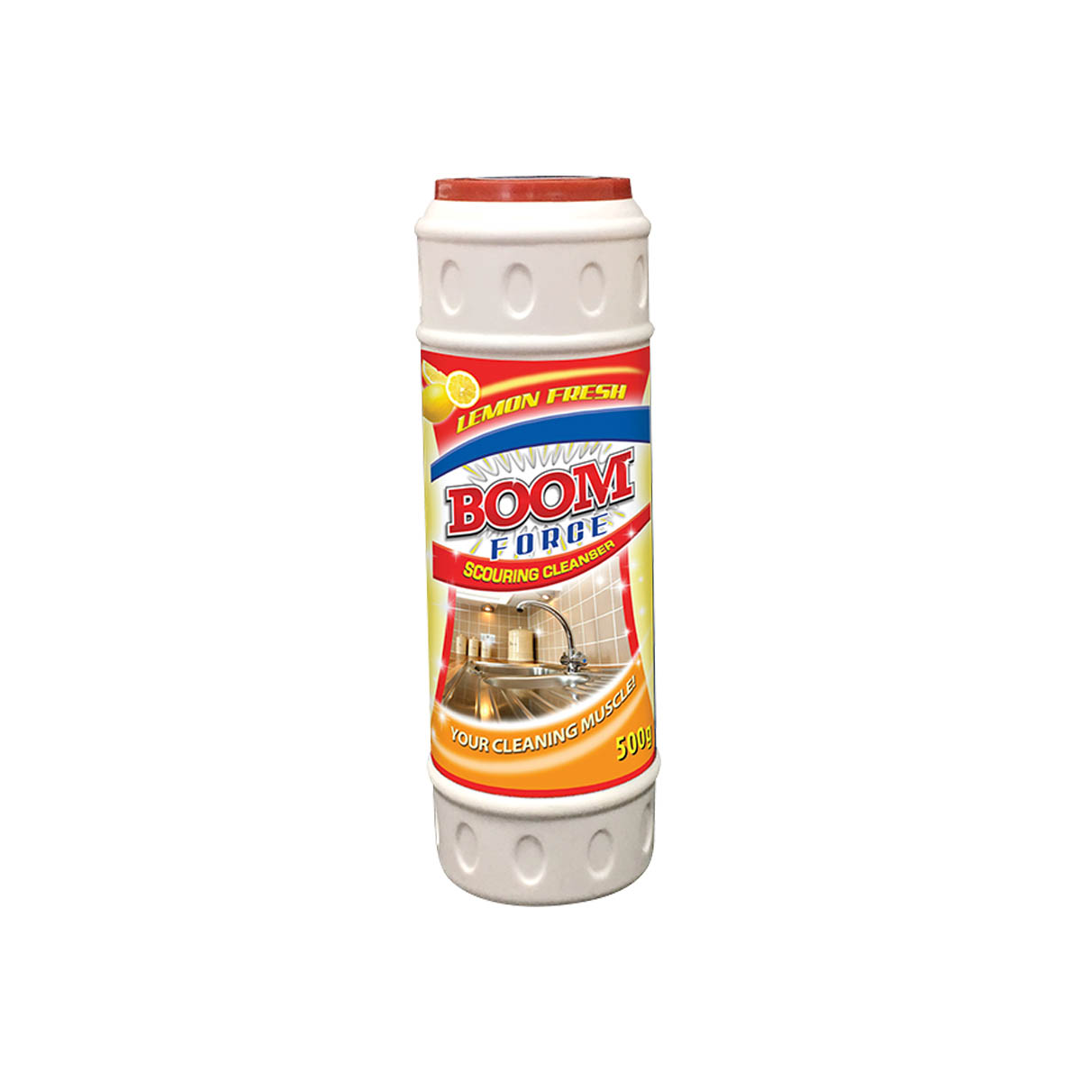 Boom Scouring Powder Lemon Can 500g
