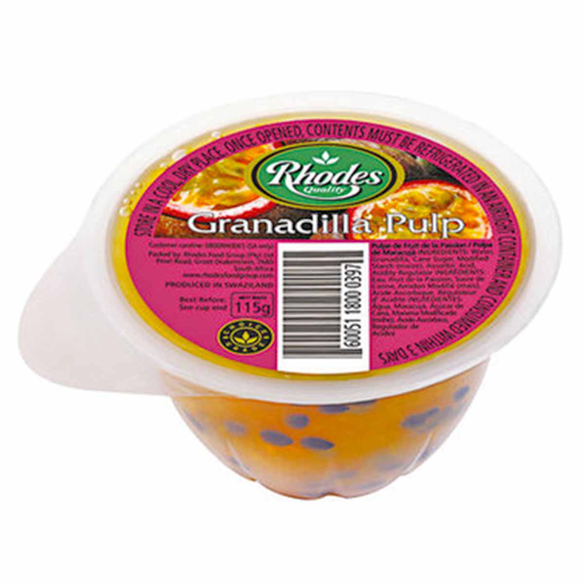 Rhodes Granadilla Pulp Cup 115g