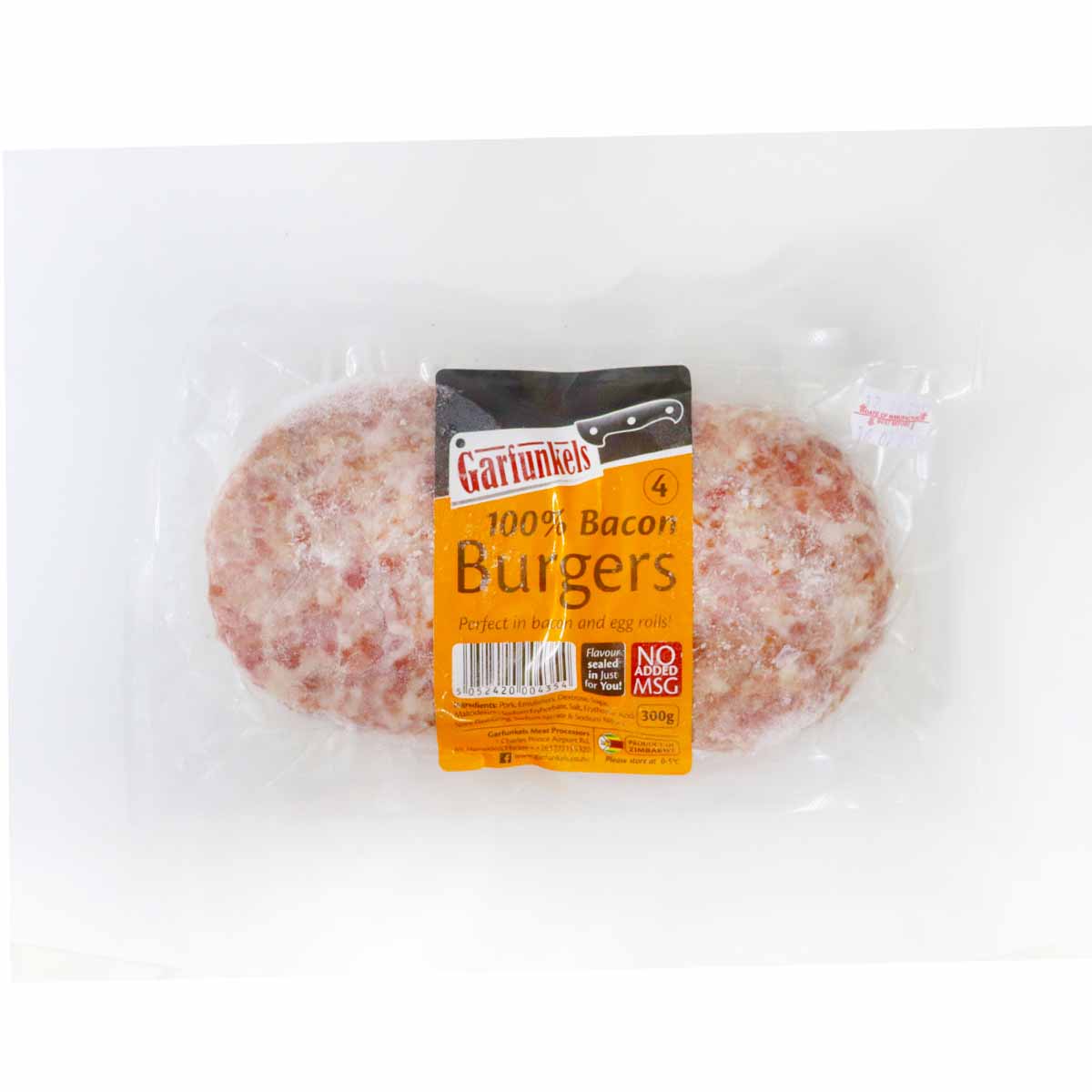 Garfunkels Burger Bacon 4x75g