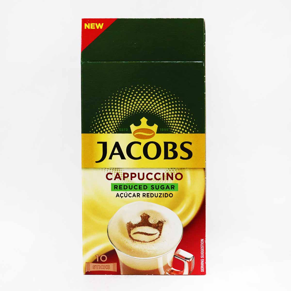Jacobs Cappuccino Reduced Sugar 10s