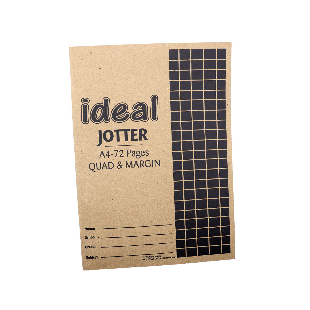 Ideal Exercise Book Jotter Newsprint A4 72p