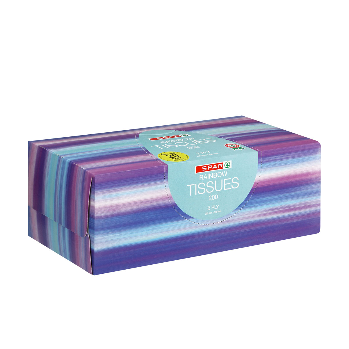 Spar Facial Tissue Rainbow 200s