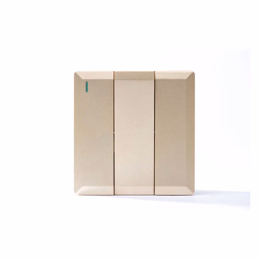 3g 2w Plate Switch Gold