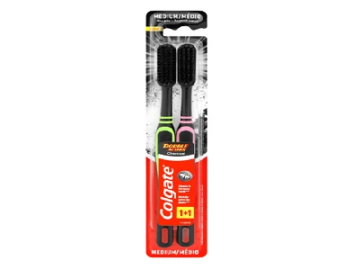 Toothbrush Double Action Charcoal 2pc Colgate
