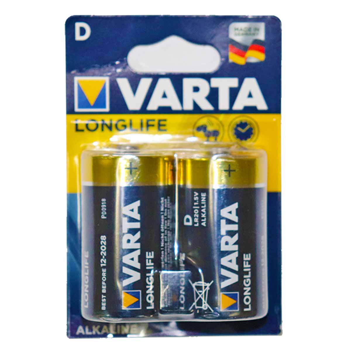 Varta Long Life D Blister Batteries 2s