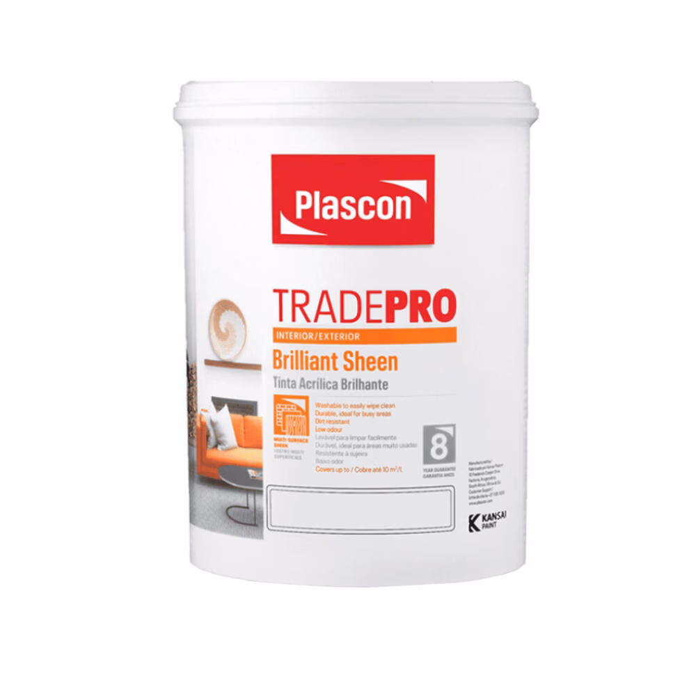 Plascon Tradepro Brilliant Sheen White 20lt