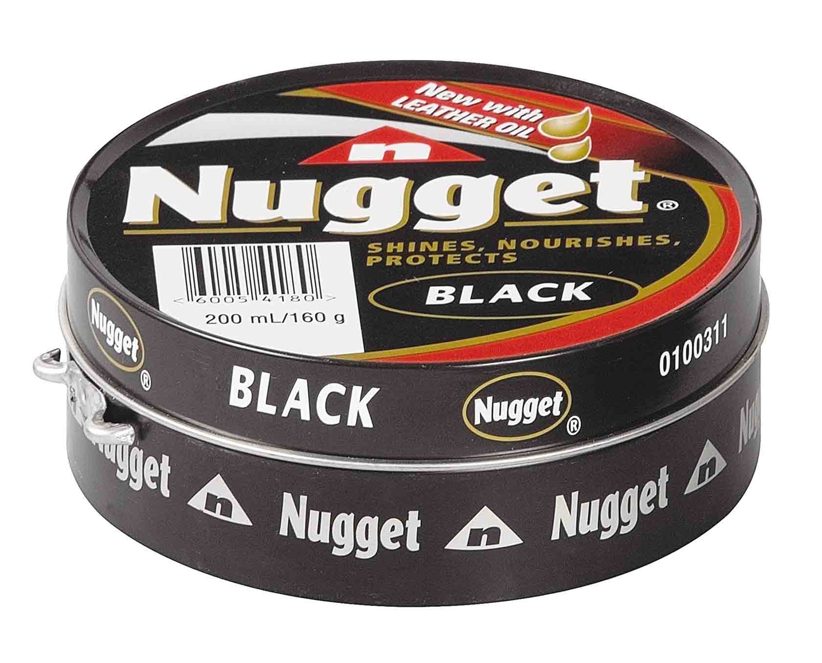 Nugget Black Shoe Polish 200ml