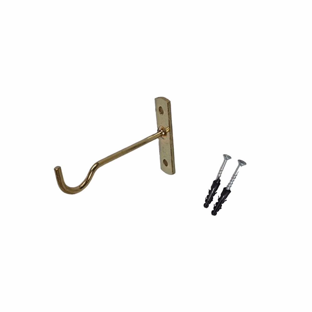 Kc Brass 25mm Metal Hook Bracket 2 P/Pack