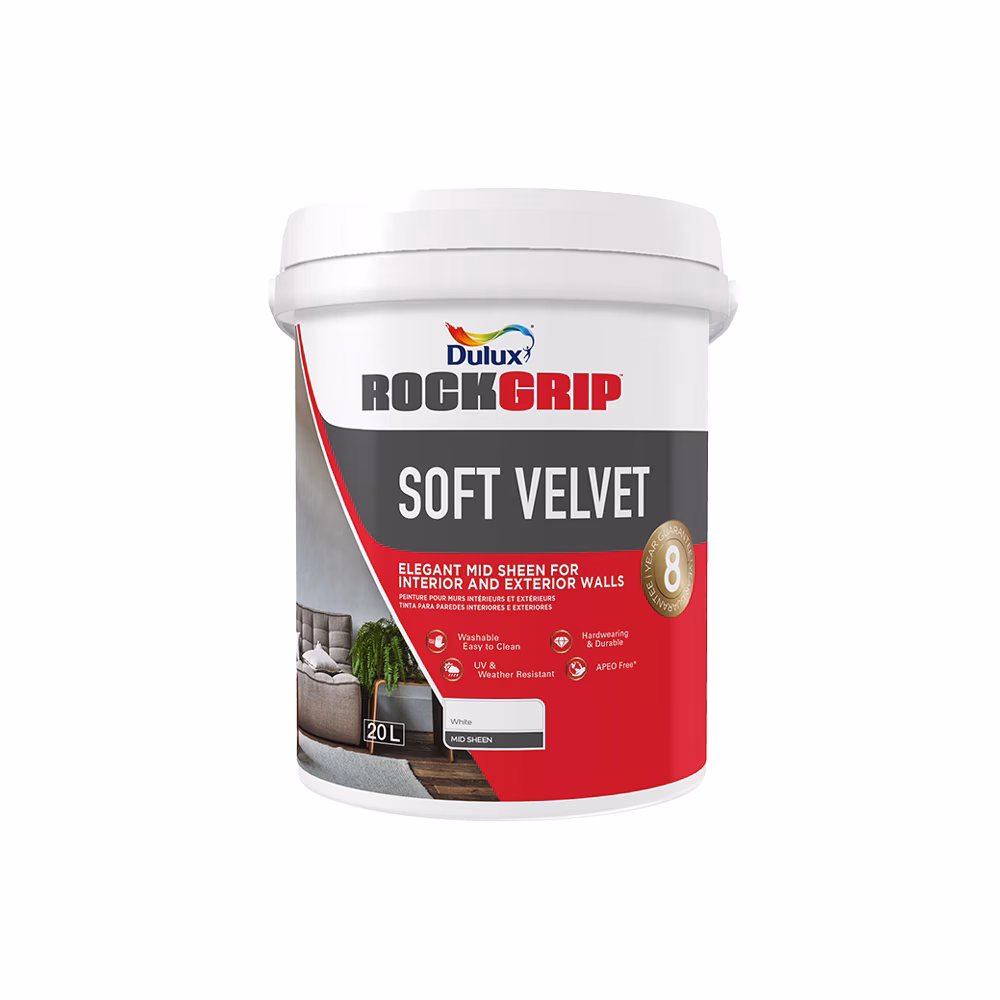 Dulux Rockgrip Soft Velvet White 20lt