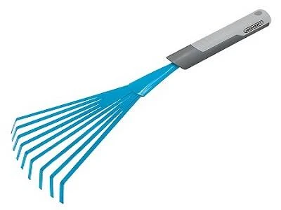 Hand Leaf Rake 15" Aqua