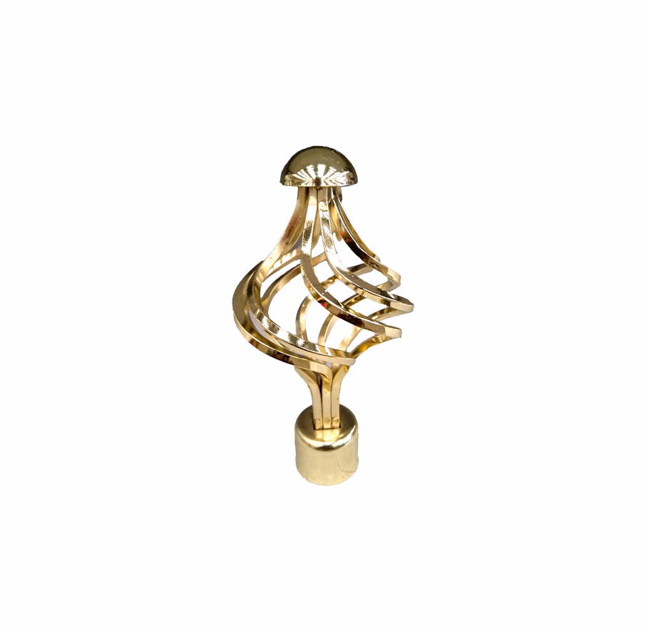 Union Curtain Rod Finial Spiral Gold