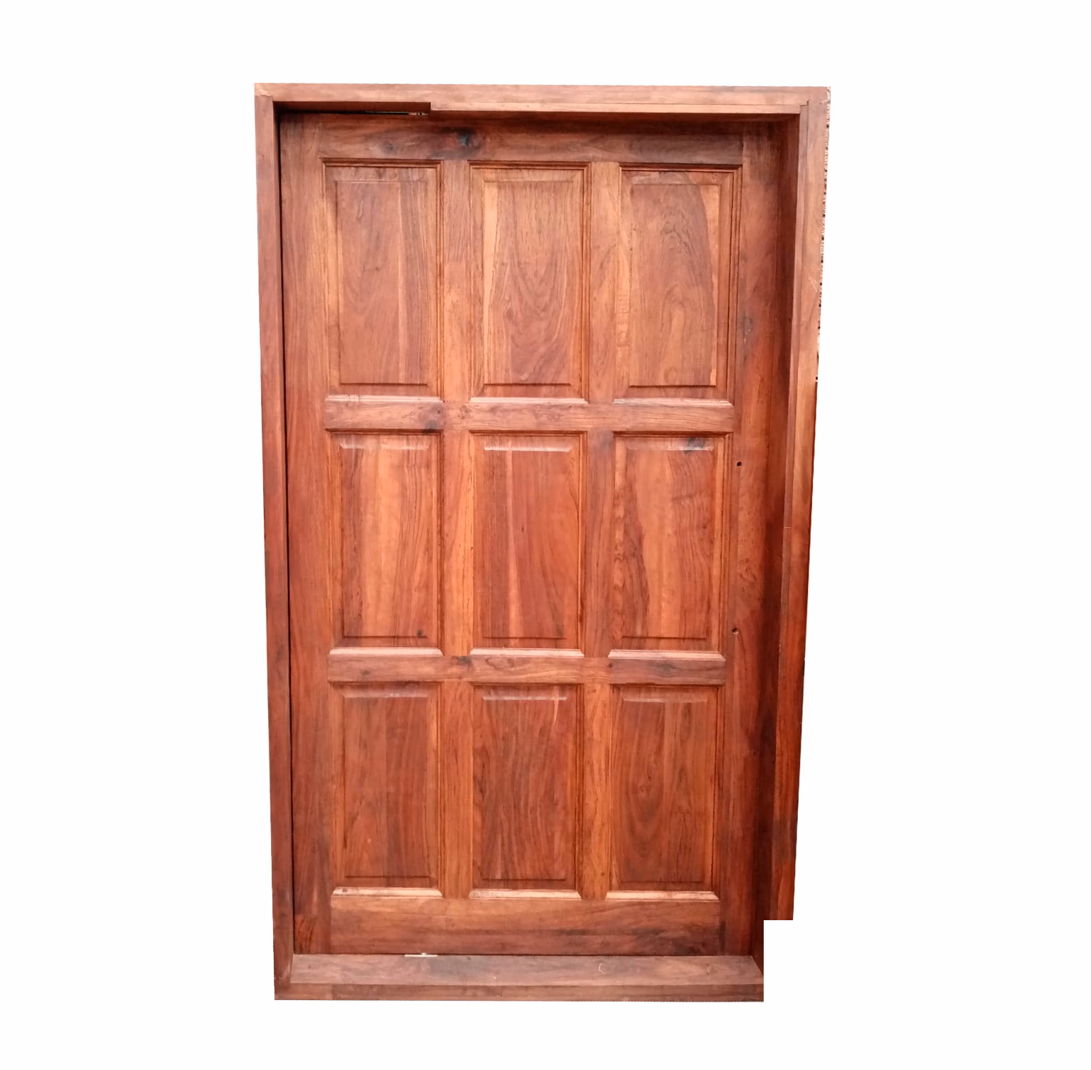 Balzer Teak 9 Panel Pivot Door
