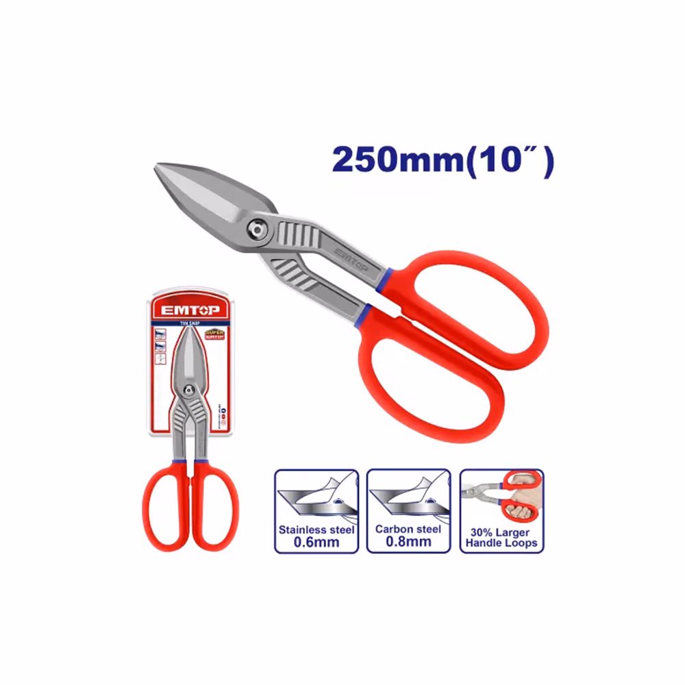 Emtop Tin Snips 250mm Easpt1011