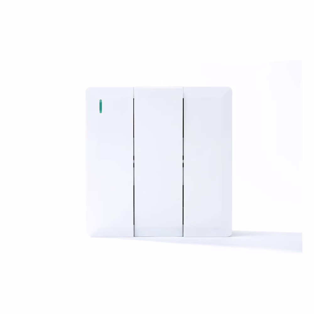 3g 1w Plate Switch White