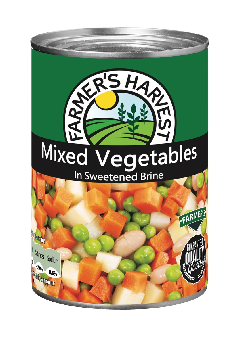 FARMERS HARVEST Mixed Veges In Brine 410g