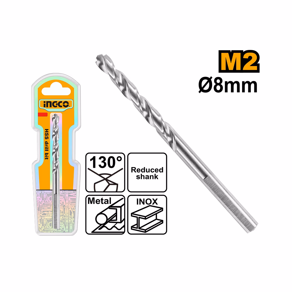 Ingco M2 Hss Drill Bit 8mm