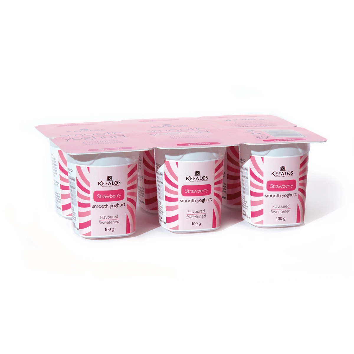 KEFALOS Strawberry Smooth Yoghurt 100g x 6