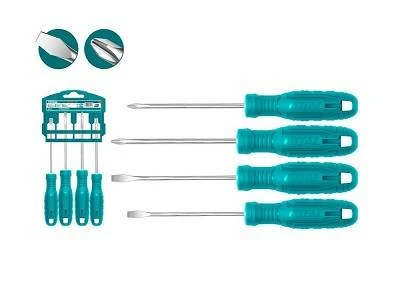 Screwdriver Impact Set 4pc Thtdc250401 Total