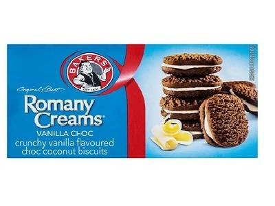 Biscuit Vanilla Romany Creams 200g Bakers