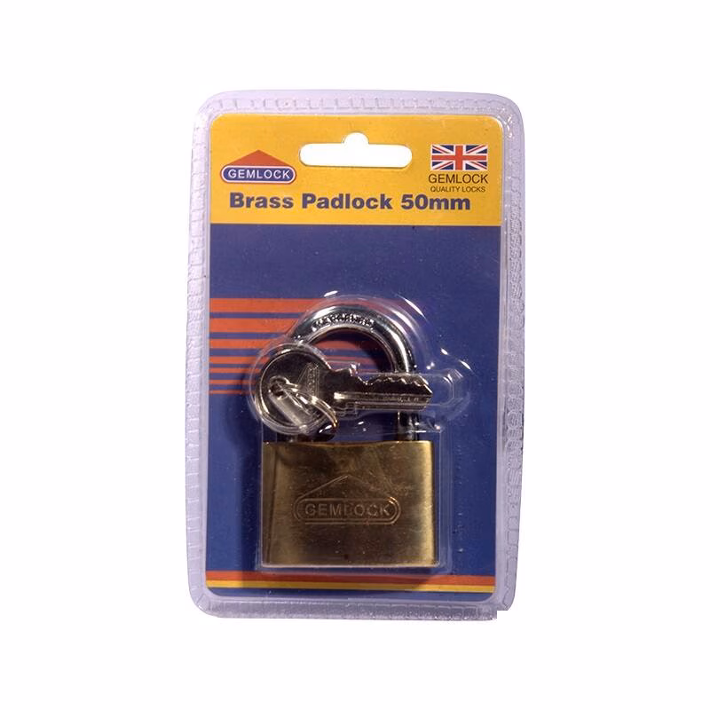 Padlock Gemlock Brass 50mm