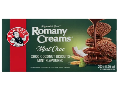 Biscuit Mint Romany Creams 200g Bakers