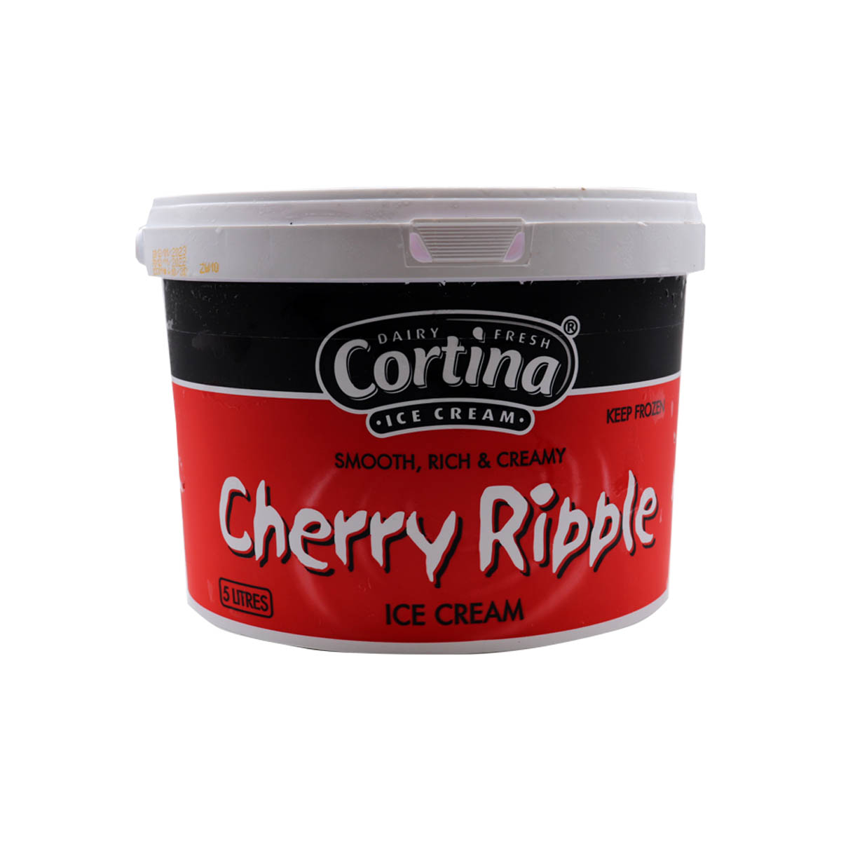 Cortina Cherry Ripple Ice Cream 5lt Tub