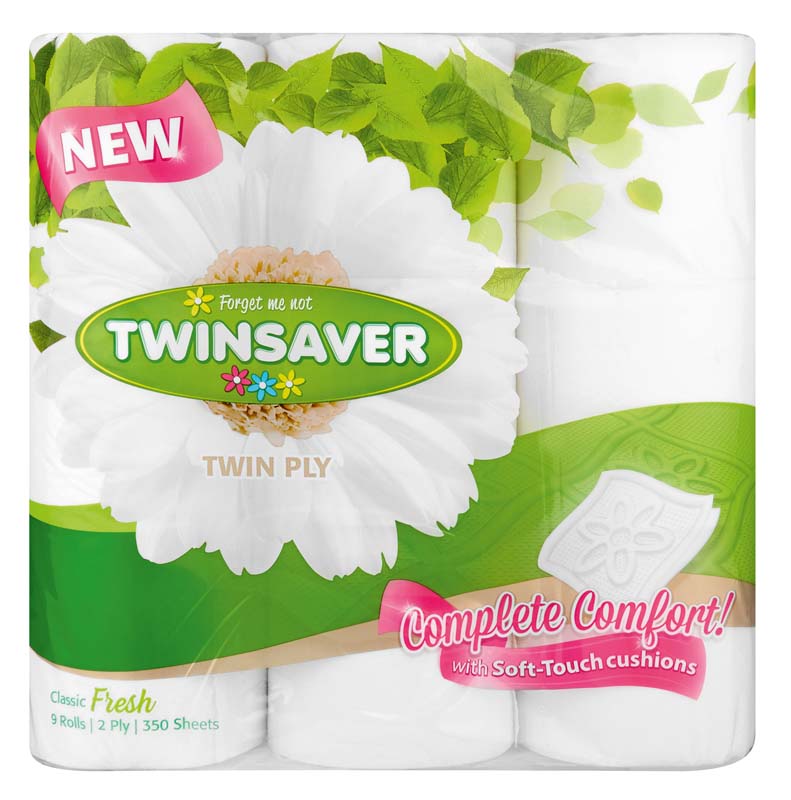 Twinsaver Toilet Rolls Luxury 2ply 9s
