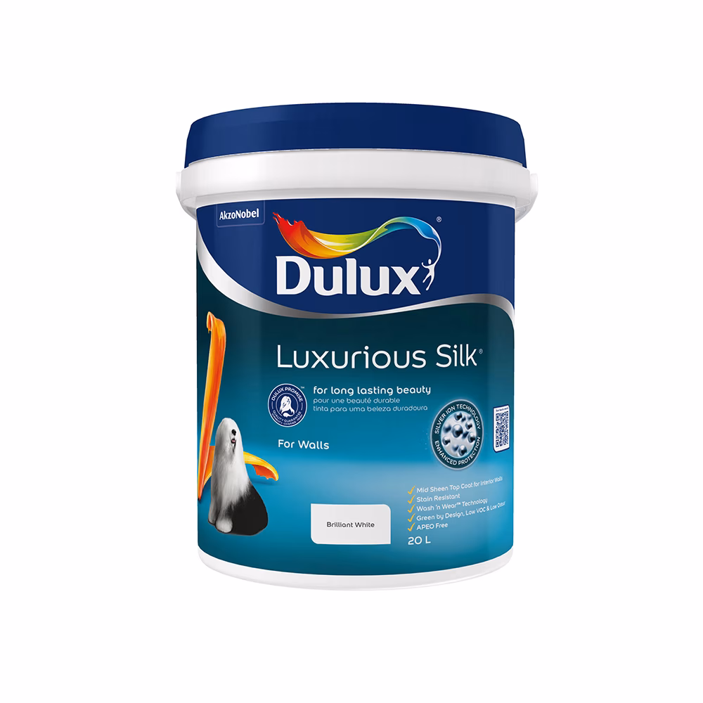 Dulux Wash N Wear Luxurious Silk White 20l