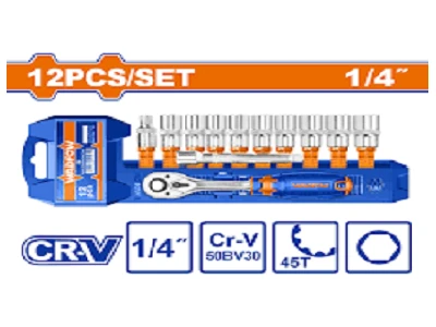 Socket Set 12pcs 1/4" Wst4212 Wadfow