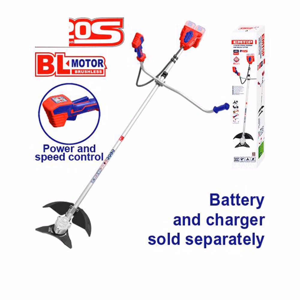 Emtop Cordeless Brush Cutter Trimmer 40v