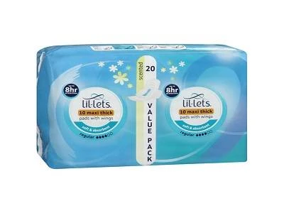 Sanitary Napkins Maxi 10pc Sc Lil-Lets
