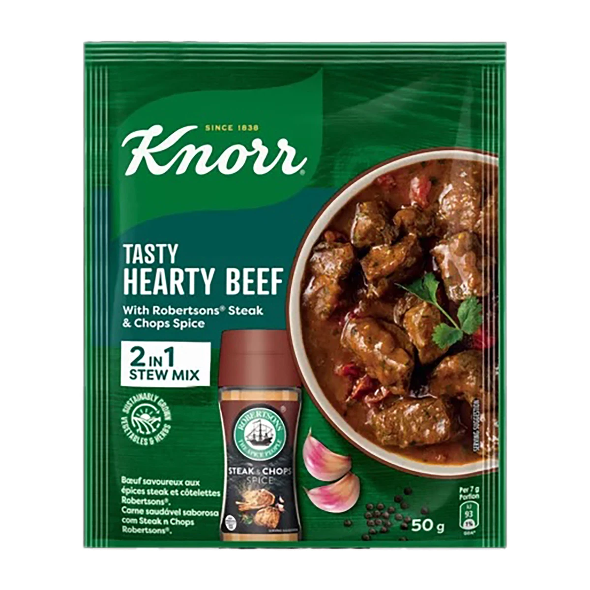 KNORR Tasty Hearty Beef with Steak & Chops 52g x 10