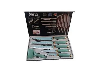 Knife Set Green 6pcs 211011 Condere