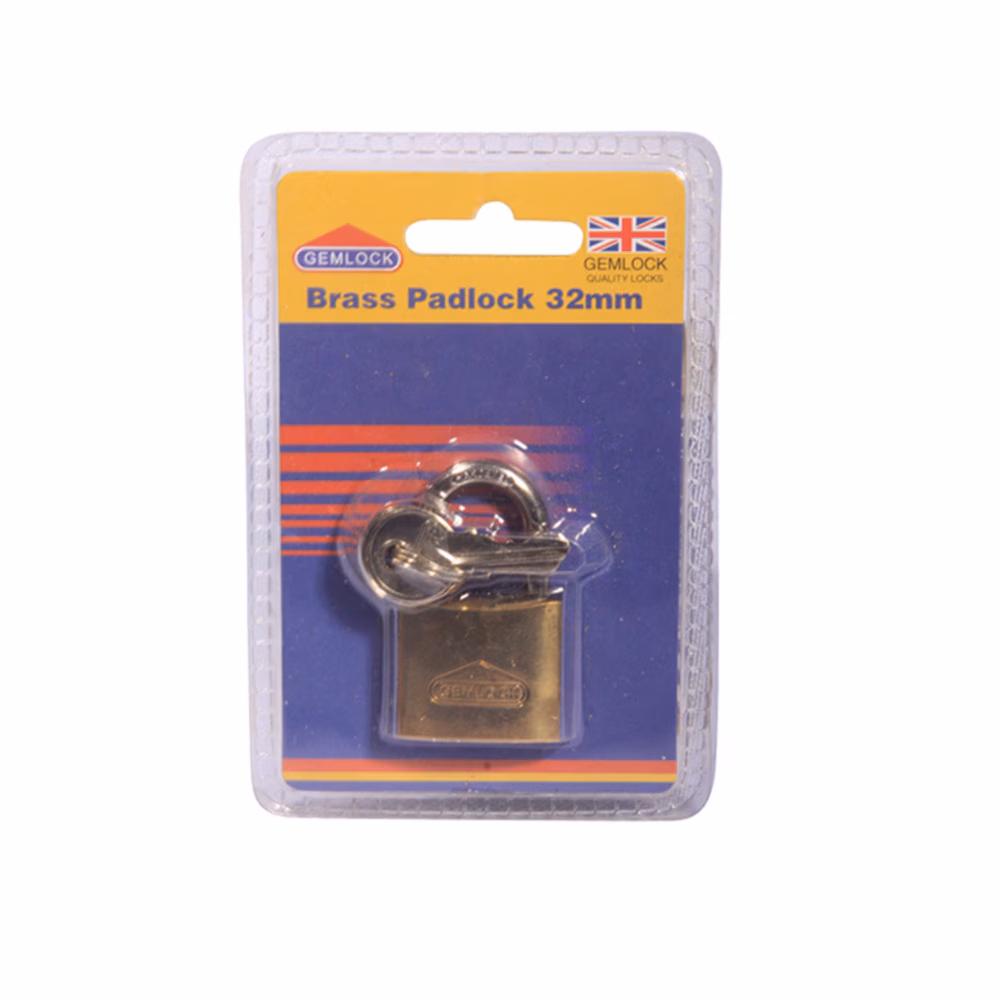 Padlock Gemlock Brass 32mm
