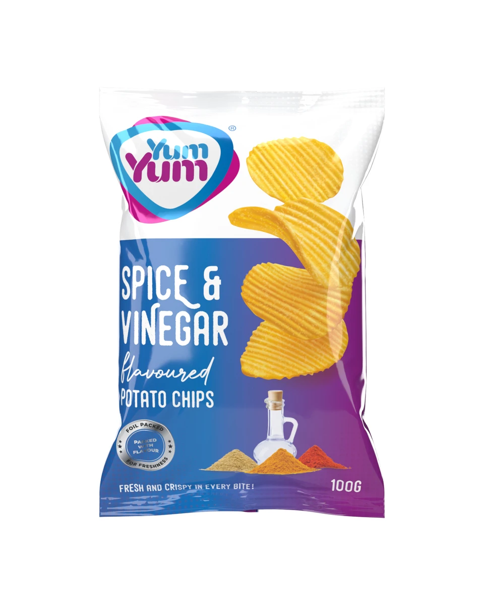 YUM YUM Potato Chips Spicy & Vinegar 100g