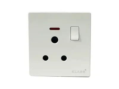 Socket Single White 15a Neon Ks1057 Klass