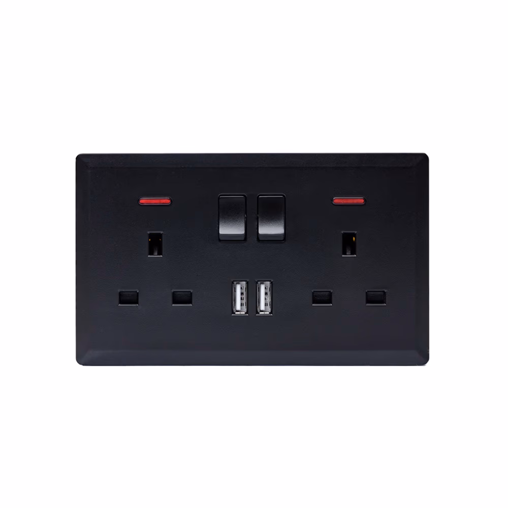 Switched Double 13a Socket With 2usb Po