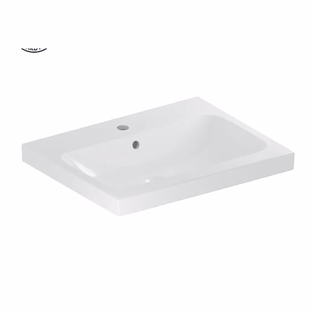 Geberit Icon Light Washbasin 60x48cm Wt Tap Hole