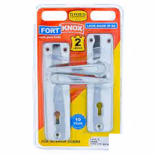 Fort Knox Lockset 2 Lever Handle Chrome