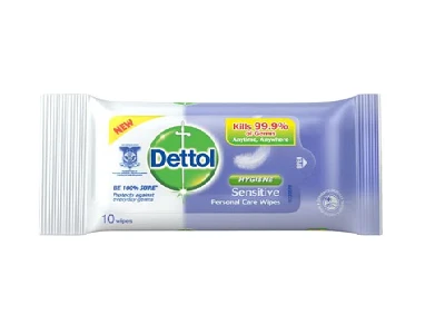 Wipes Sensitive 10pc Dettol