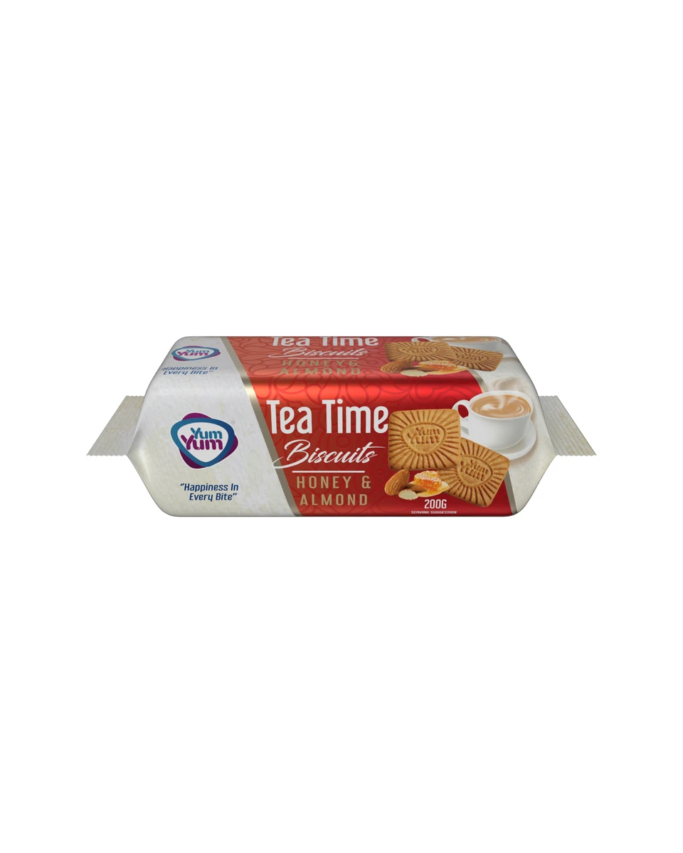 YUM YUM Tea Time Biscuits Honey & Almond 200g