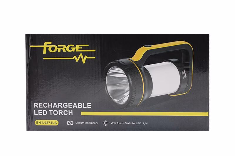 Forge Led Rechargeable Torch Lit 7w +15w